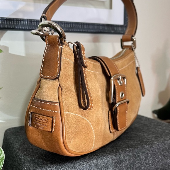 Vintage Coach Y2K Hamptons suede Demi bag 7558 - Picture 7 of 13